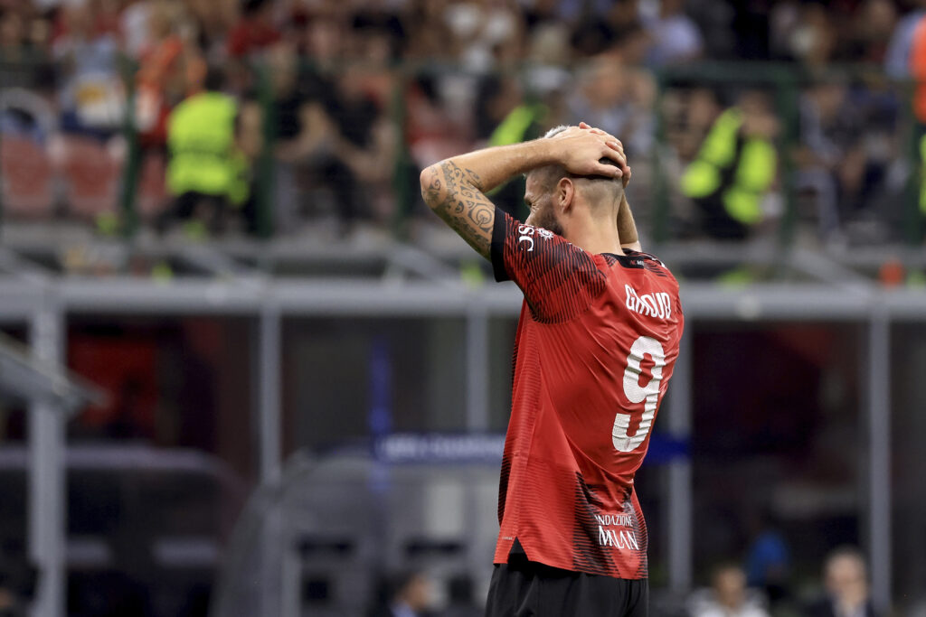 Olivier Giroud AC Milan Milan-Newcastle 0-0 Champions League 2023-2024
