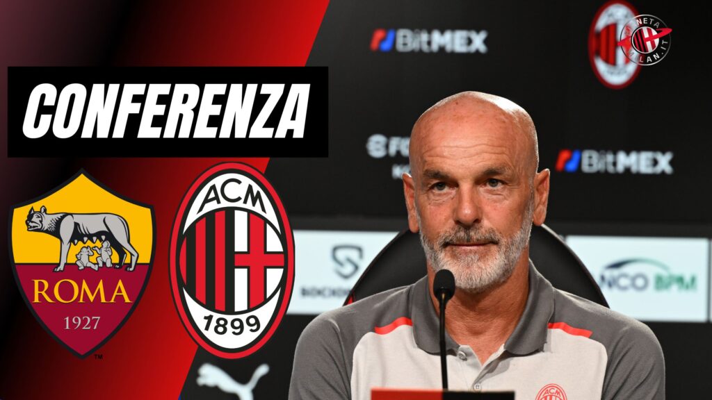 Conferenza stampa Pioli AC Milan Roma-Milan Serie A 2023-2024