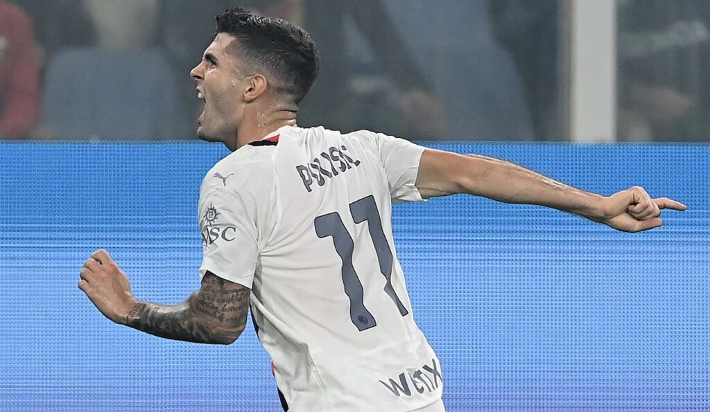 Christian Pulisic AC Milan Genoa-Milan 0-1 Serie A 2023-2024