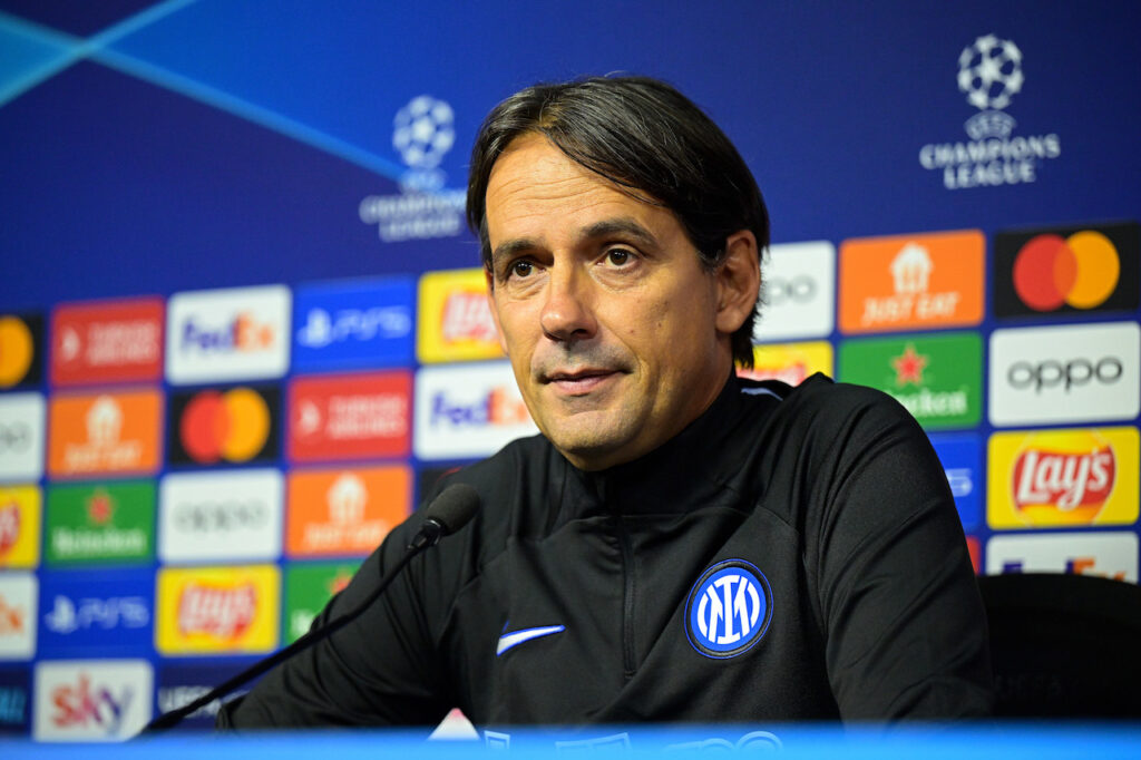 Simone Inzaghi Inter conferenza stampa Champions League