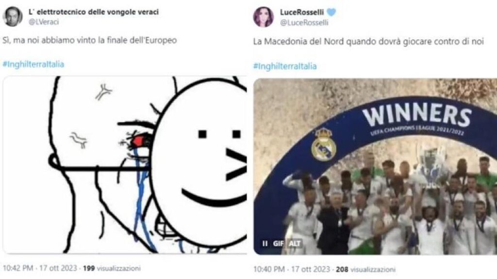 Inghilterra Italia social