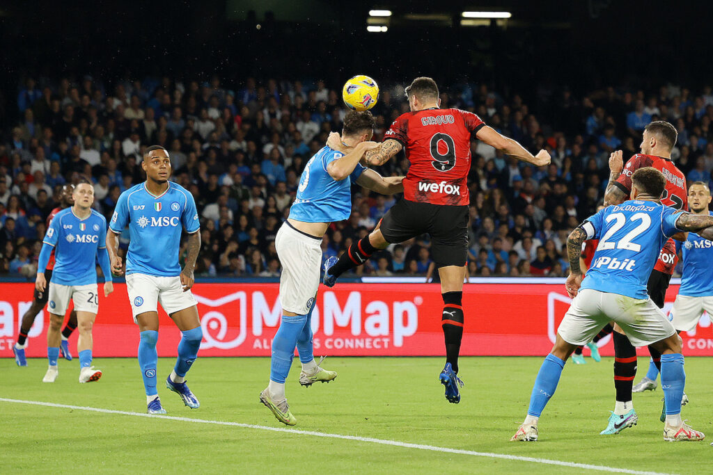 gol Olivier Giroud AC Milan Napoli-Milan 2-2 Serie A 2023-2024