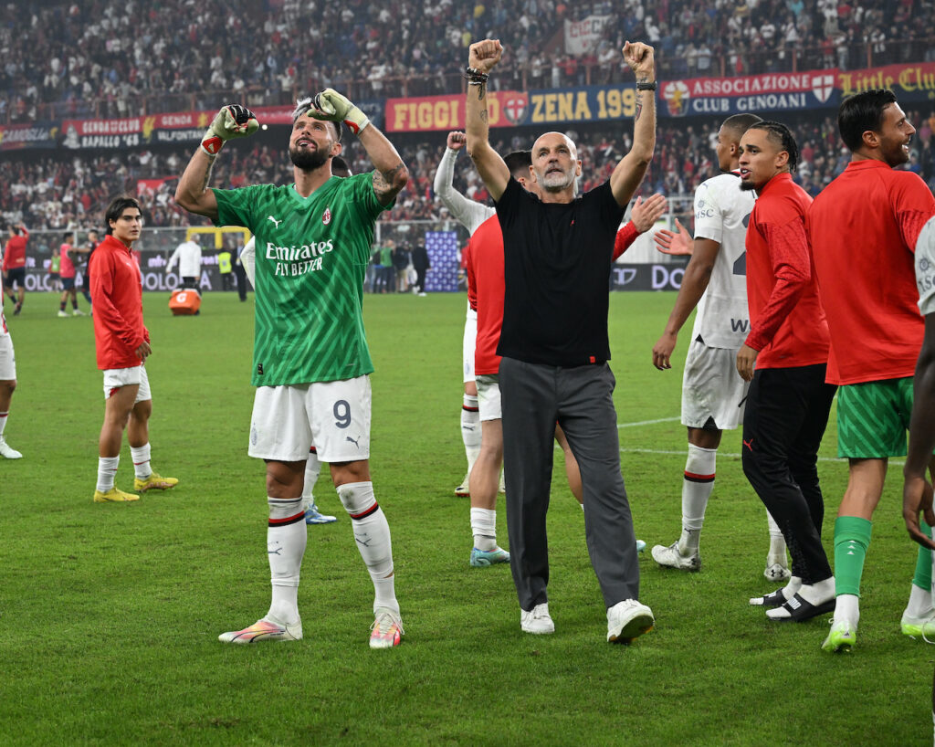 Giroud Pioli AC Milan Genoa-Milan 0-1 Serie A 2023-2024