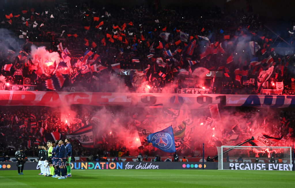 Tifosi del PSG qui contro il Real Madrid