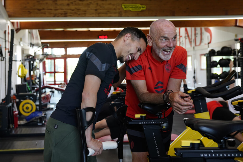 Ismaël Bennacer AC Milan allenamento Milanello