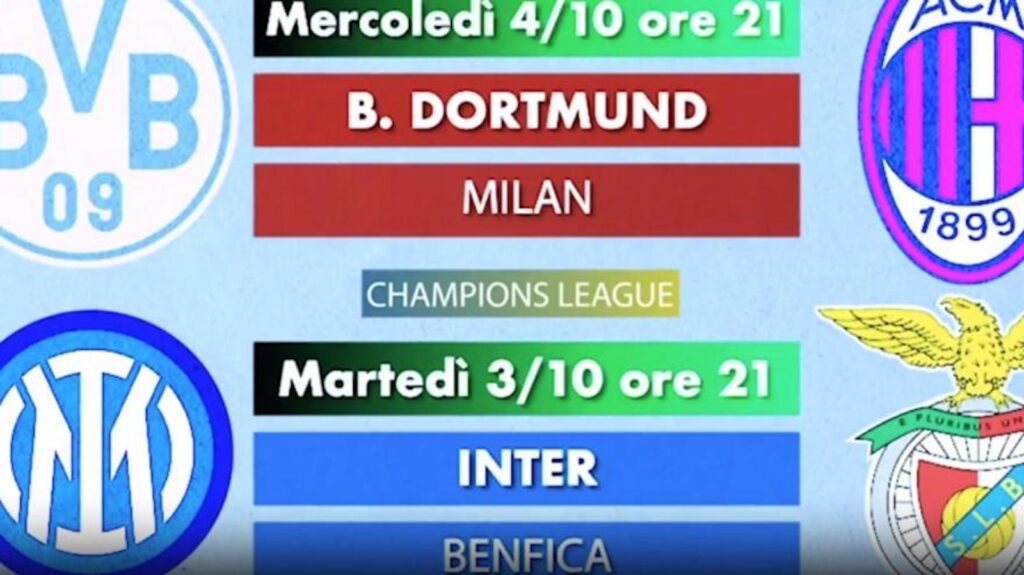 Inter Milan calendario ottobre