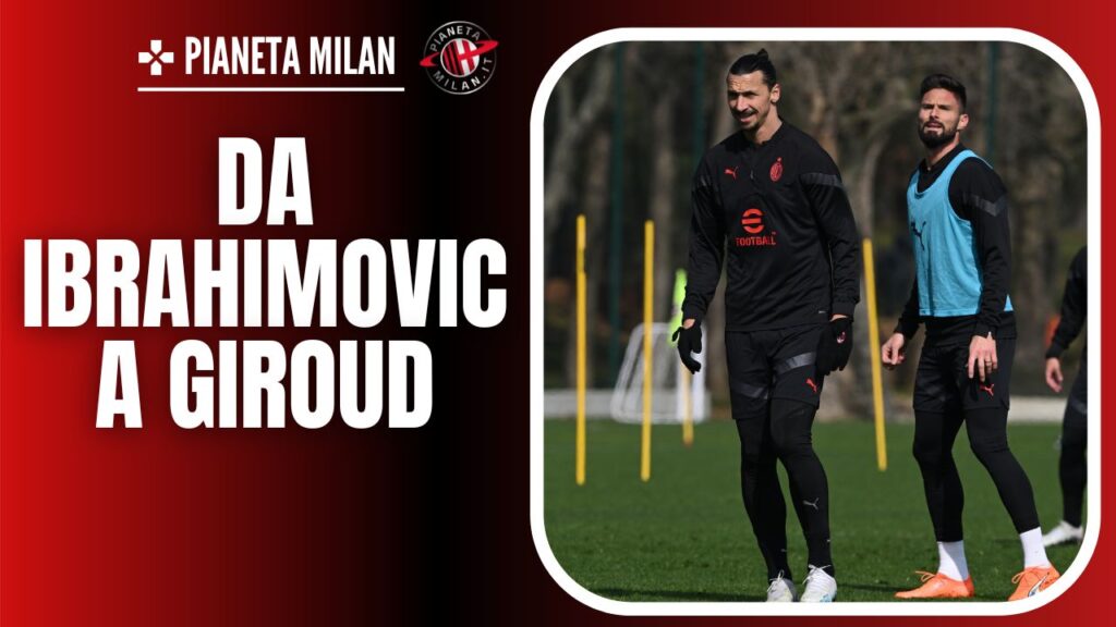 Zlatan Ibrahimovic e Olivier Giroud 30/10/2023 PianetaMilan.it