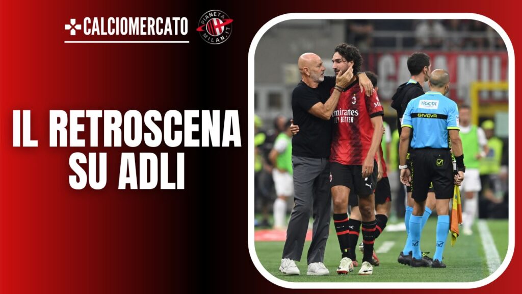 Yacine Adli, giocatore del Milan, e Stefano Pioli, allenatore del Milan 02/10/2023 PianetaMilan.it