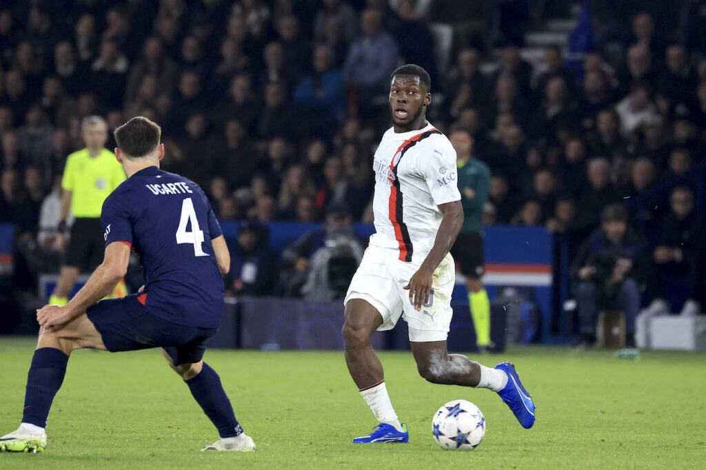 Yunus Musah AC Milan PSG-Milan 3-0 Champions League 2023-2024