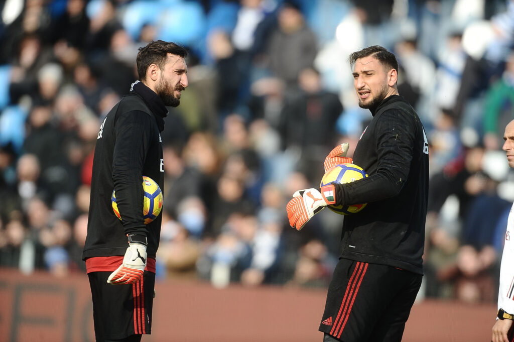 Gianluigi ed Antonio Donnarumma, ex portieri del Milan (getty images)