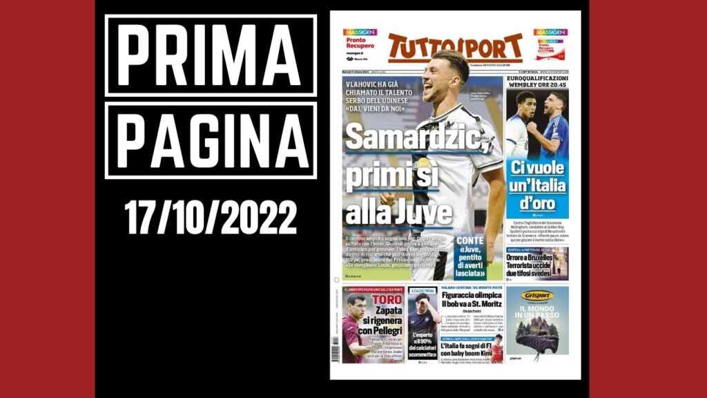 Prima pagina Tuttosport 17102023 PianetaMilan.it
