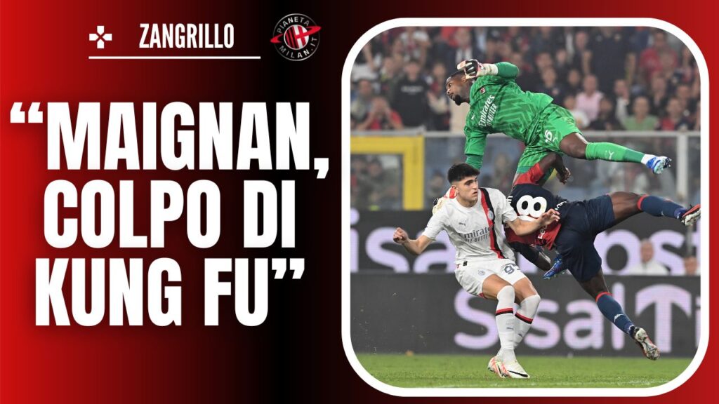 Mike Maignan, portiere del Milan. Qui in Genoa-Milan, valido per l'8^ giornata di Serie A (getty images)