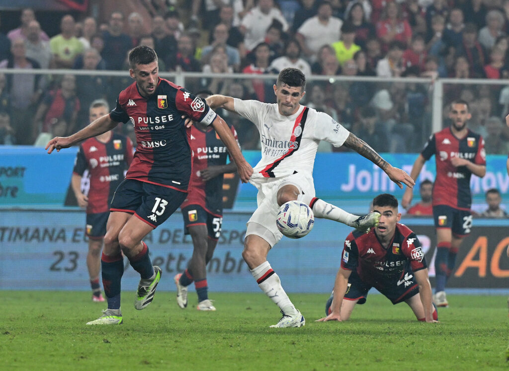 gol Pulisic AC Milan Genoa-Milan 0-1 Serie A 2023-2024