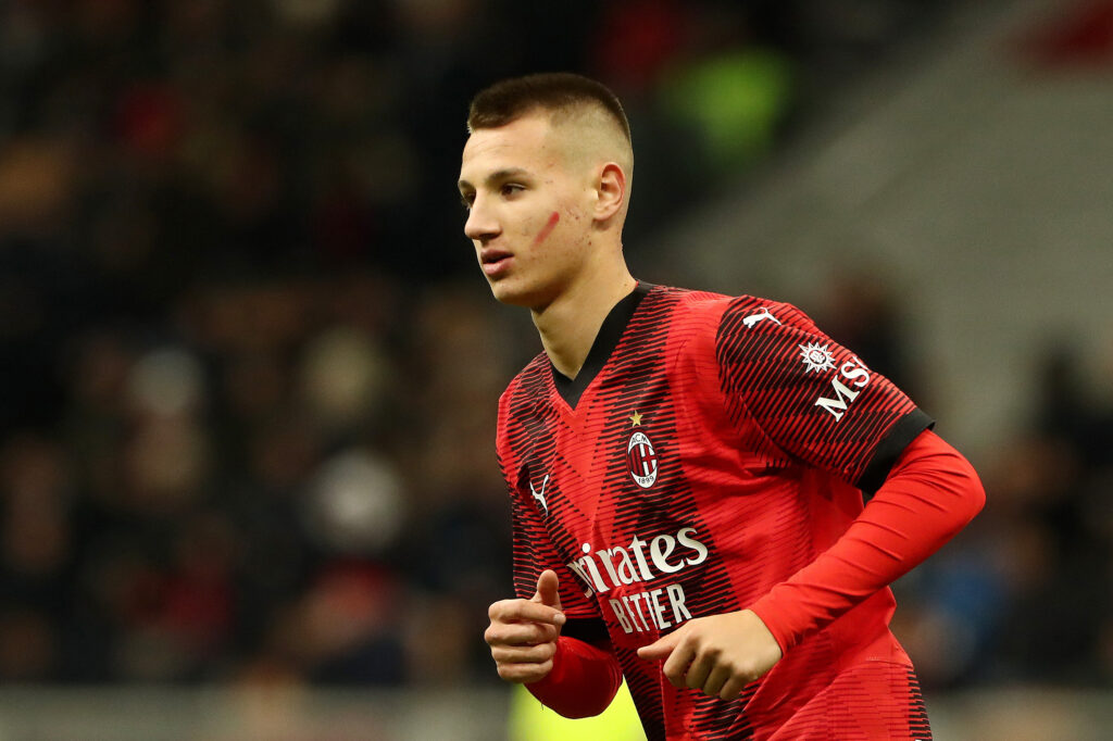 Francesco Camarda AC Milan Milan-Fiorentina 1-0 Serie A 2023-2024
