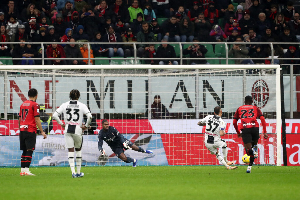 rigore Pereyra Milan-Udinese 0-1 Serie A 2023-2024