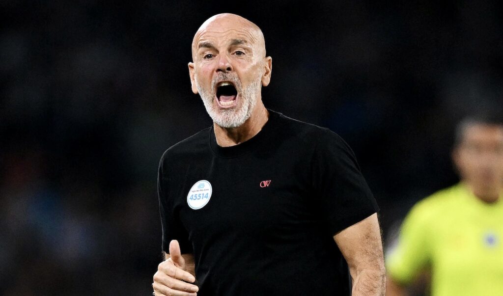 Stefano Pioli AC Milan Napoli-Milan 2-2 Serie A 2023-2024