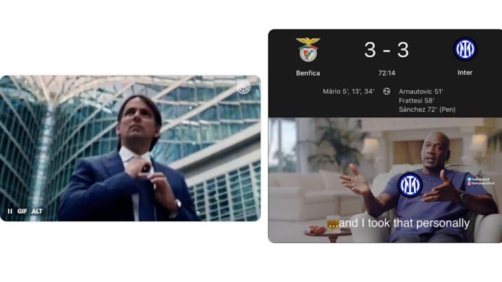 Benfica Inter social Simone Inzaghi
