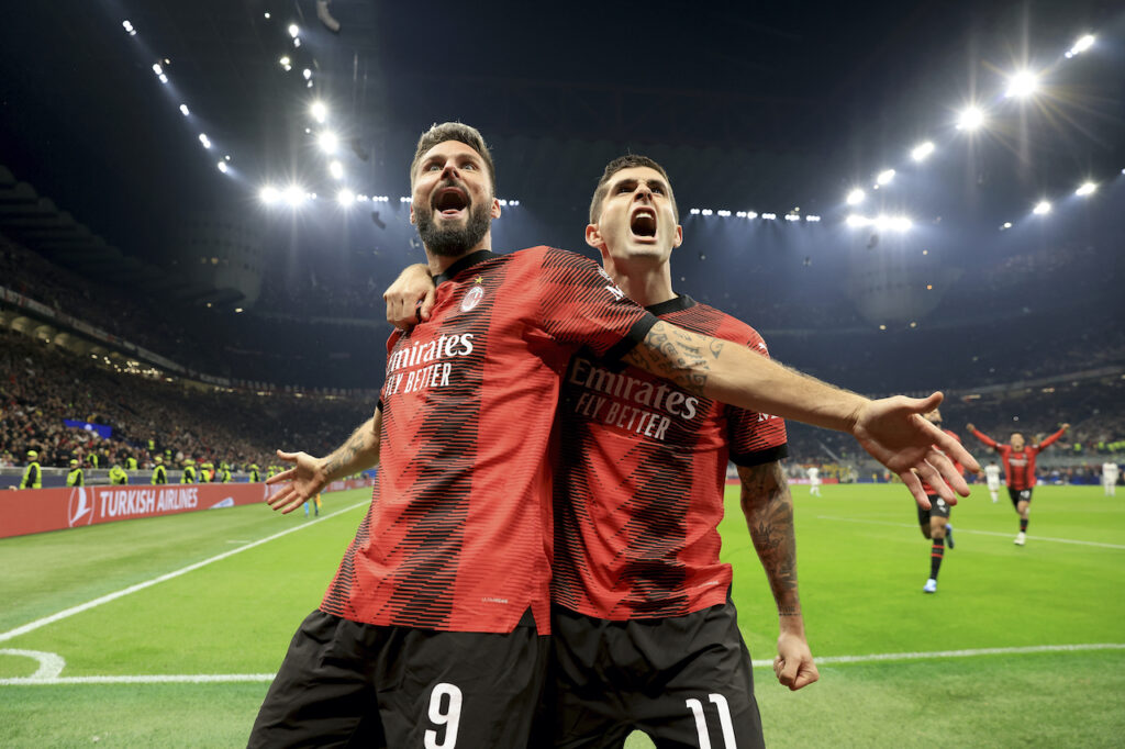 Giroud Pulisic AC Milan Milan-PSG 2-1 Champions League 2023-2024