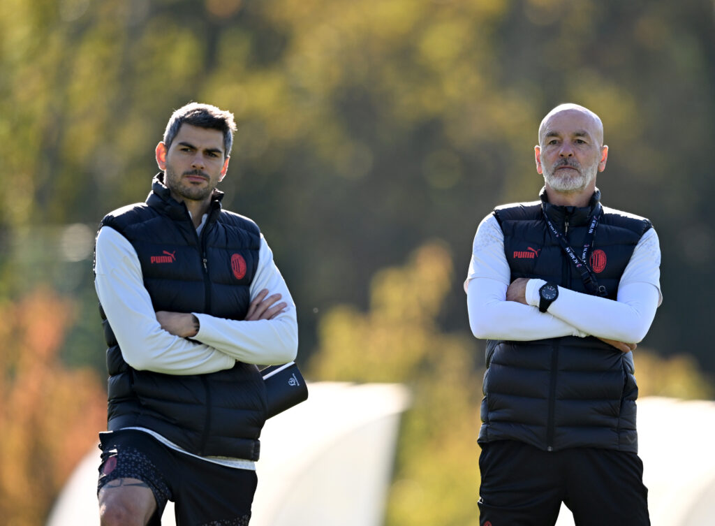 Stefano e Gianmarco Pioli AC Milan allenamento Milanello