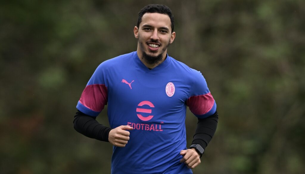 Ismaël Bennacer AC Milan allenamento Milanello