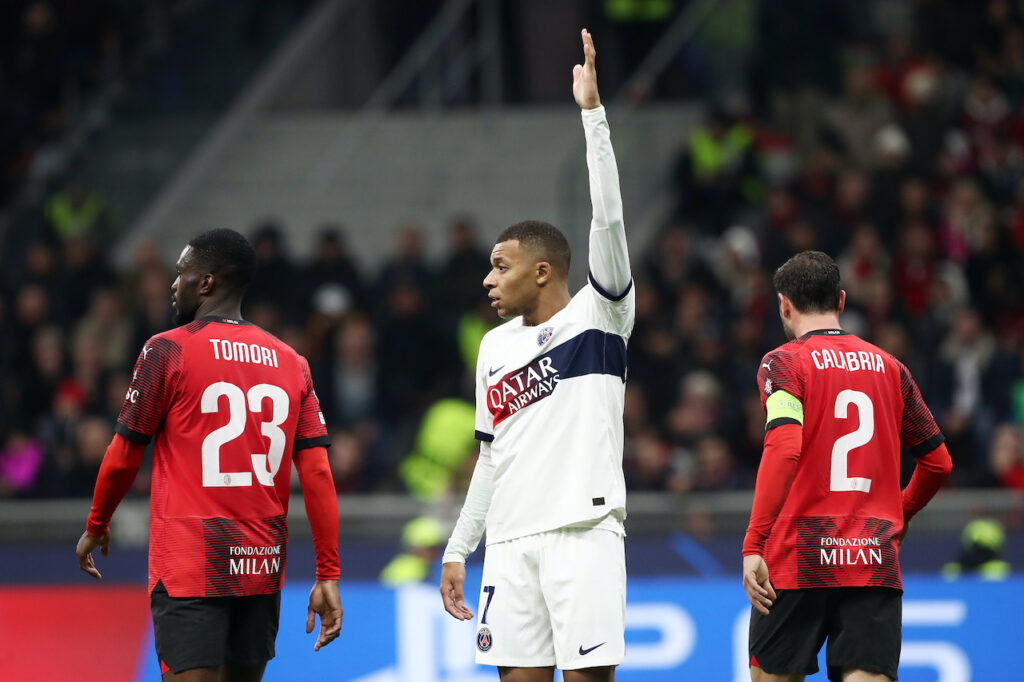 Tomori Calabria Mbappé Milan-PSG 2-1 Champions League 2023-2024