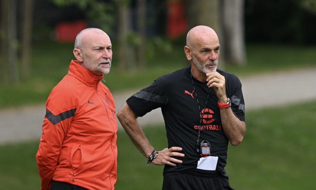 Osti Pioli AC Milan allenamento Milanello