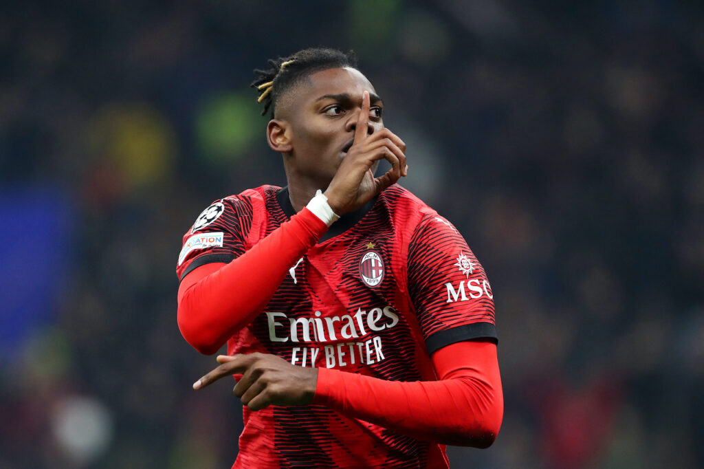 esultanza Rafael Leao AC Milan Milan-PSG 2-1 Champions League 2023-2024