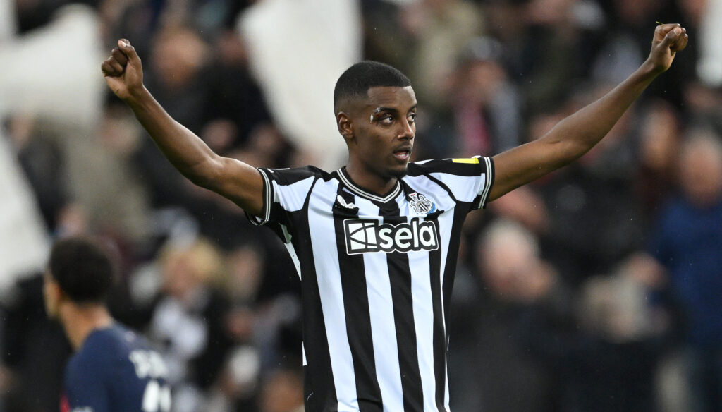 Alexander Isak PSG-Newcastle United Champions League 2023-24