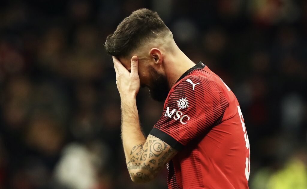 Olivier Giroud AC Milan Milan-Borussia Dortmund 1-3 Champions League 2023-2024