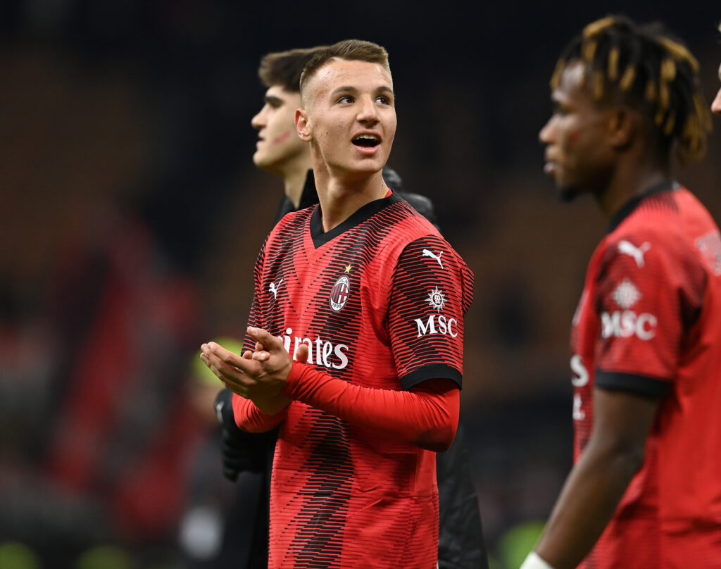 Francesco Camarda AC Milan Milan-Fiorentina 1-0 Serie A 2023-2024