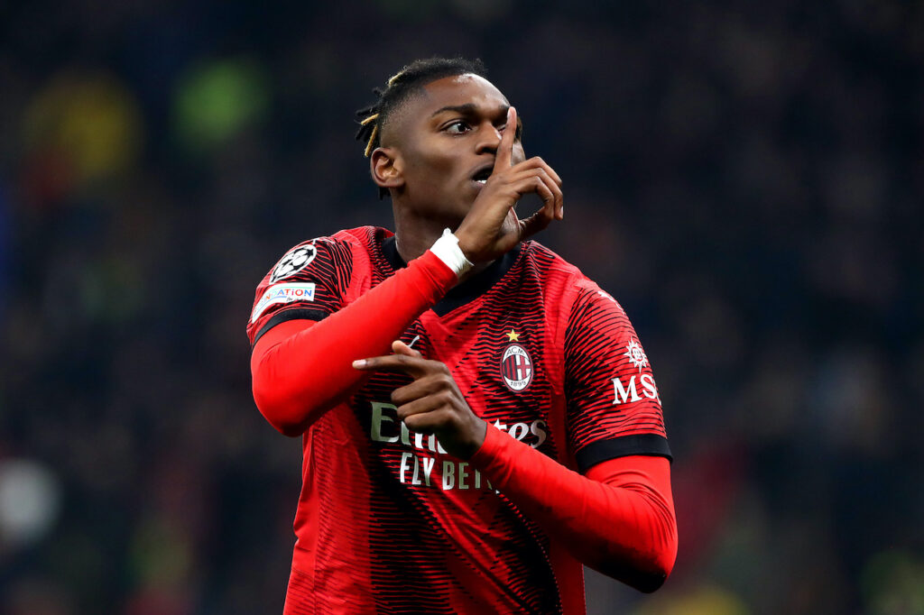 esultanza Rafael Leao AC Milan Milan-PSG 2-1 Champions League 2023-2024