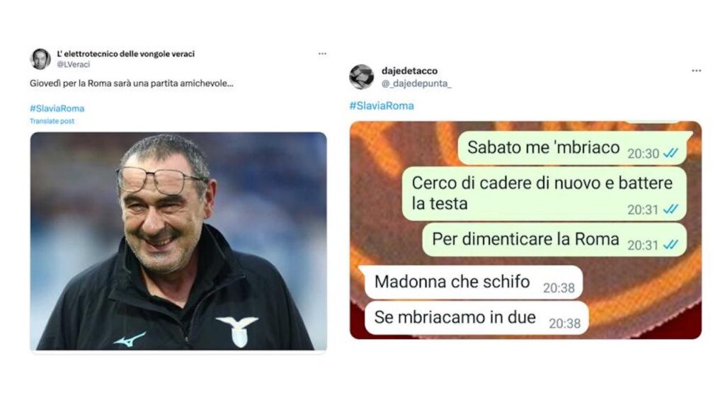 Slavia Praga Roma Europa League social