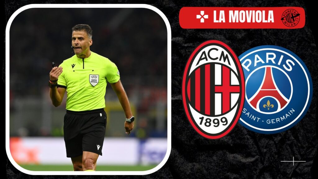 Milan-PSG Champions League 2023-2024 moviola arbitro Manzano