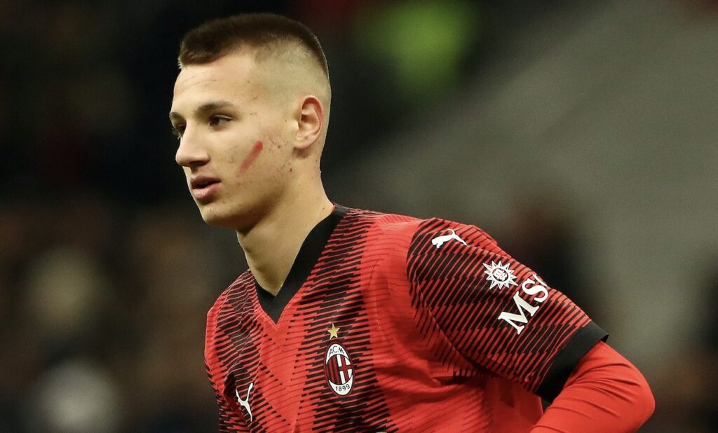 Francesco Camarda AC Milan Milan-Fiorentina 1-0 Serie A 2023-2024