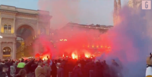 piazza duomo MIlan-PSG (screen gazzetta.it)
