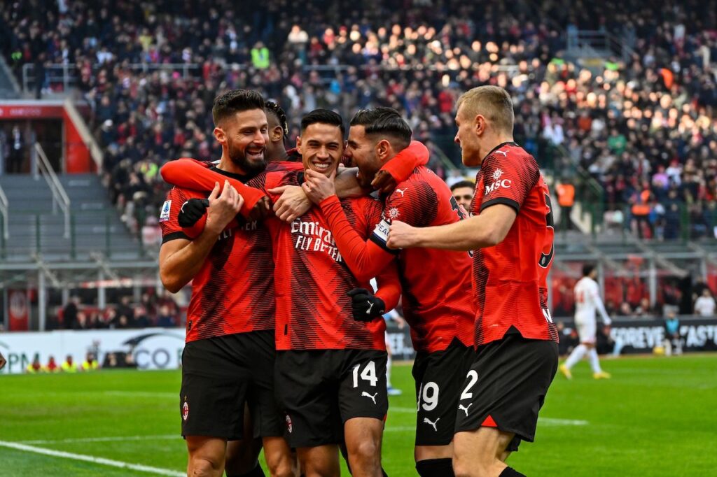 esultanza Tijjani Reijnders AC Milan Milan-Monza 3-0 Serie A 2023-2024