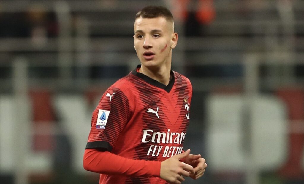 Francesco Camarda AC Milan Milan-Fiorentina 1-0 Serie A 2023-2024