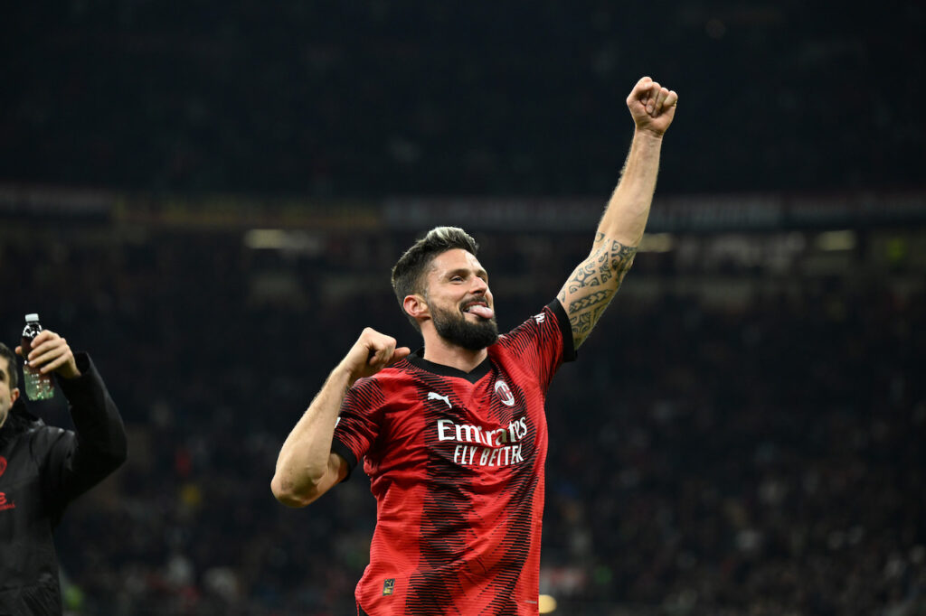 Olivier Giroud AC Milan Milan-PSG 21- Champions League 2023-2024