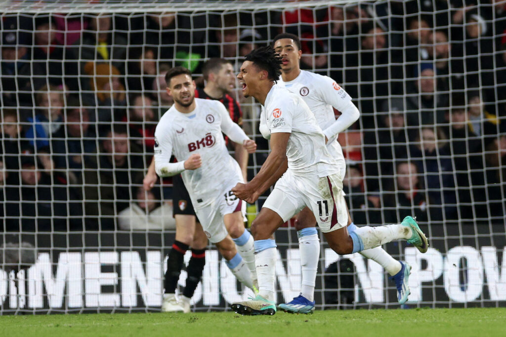 Bournemouth-Aston Villa 2-2 Premier League 2023-2024 esultanza Ollie Watkins
