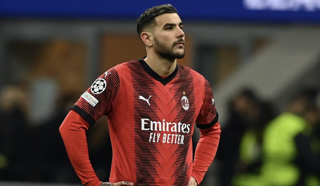 Theo Hernández AC Milan Milan-Borussia Dortmund 1-3 Champions League 2023-2024
