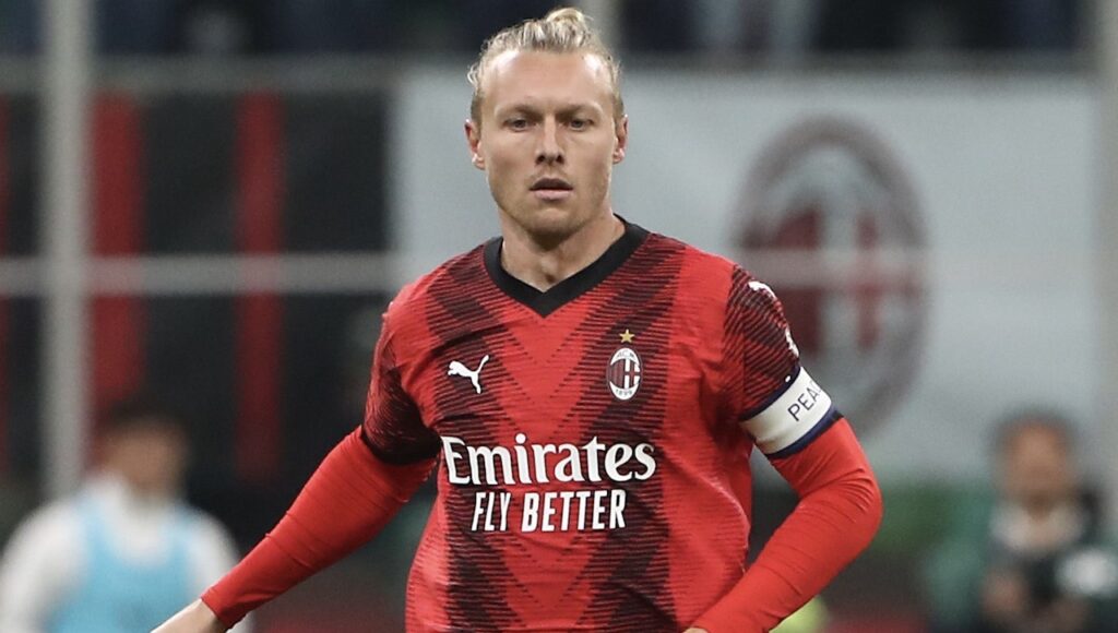 Simon Kjaer AC Milan Milan-Juventus 0-1 Serie A 2023-2024