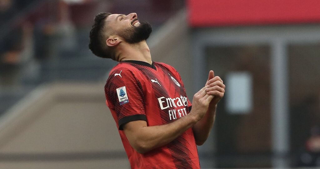 Olivier Giroud AC Milan Milan-Monza 3-0 Serie A 2023-2024