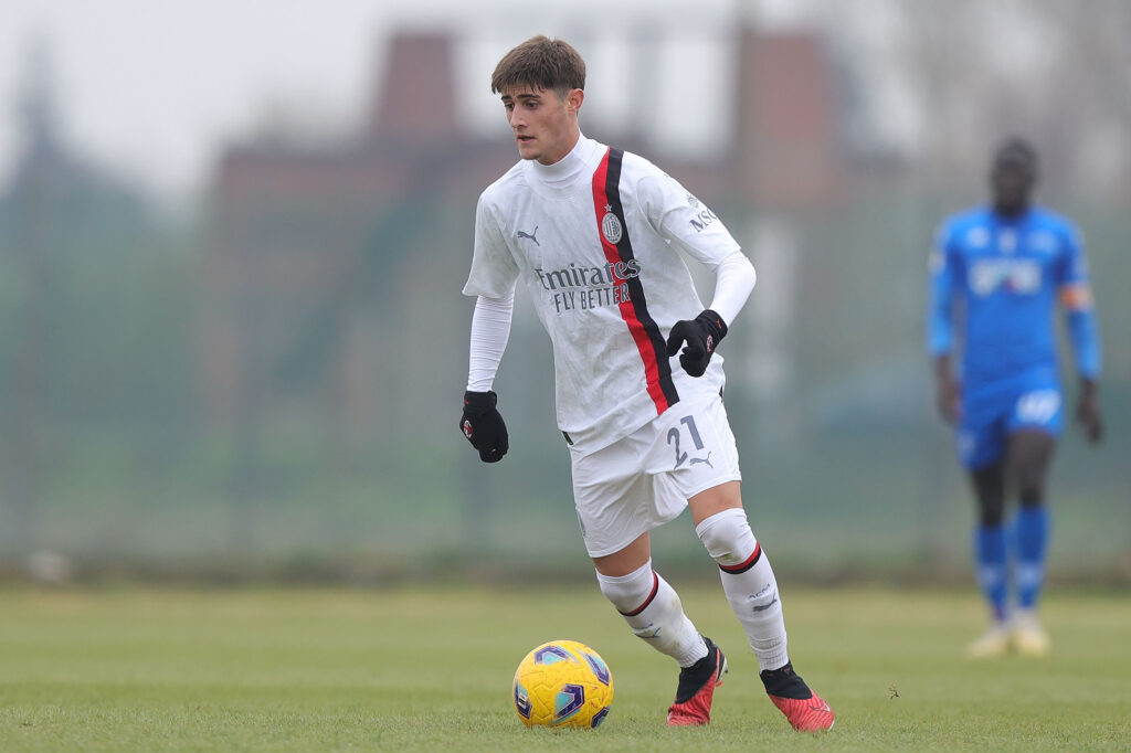 Mattia Liberali, giocatore del Milan Primavera