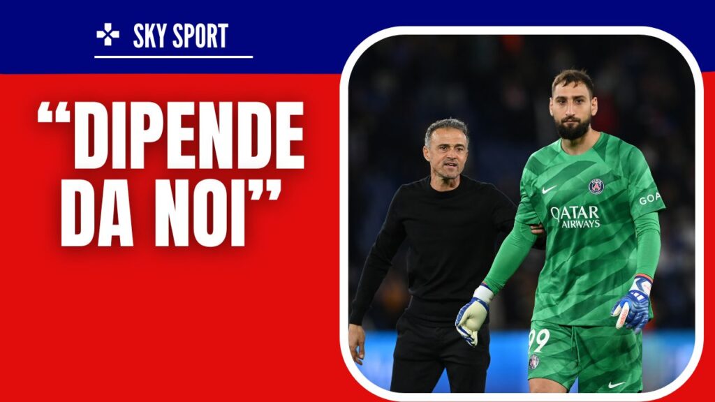 Luis Enrique e Gianluigi Donnarumma, tecnico e portiere del PSG (getty images)