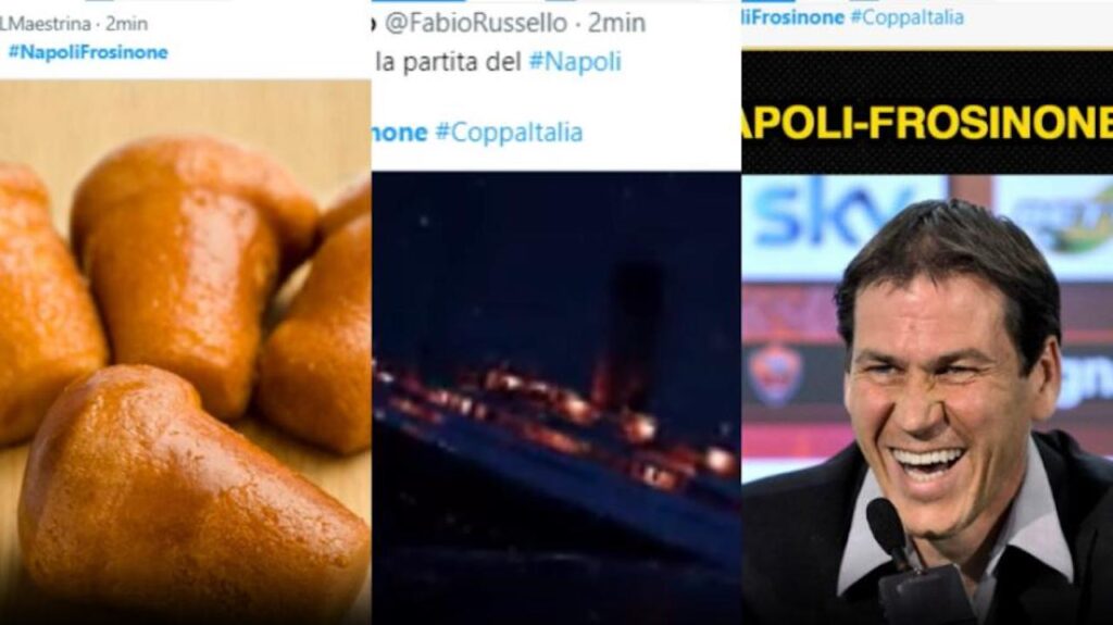 Napoli Frosinone 0-4 Coppa Italia social