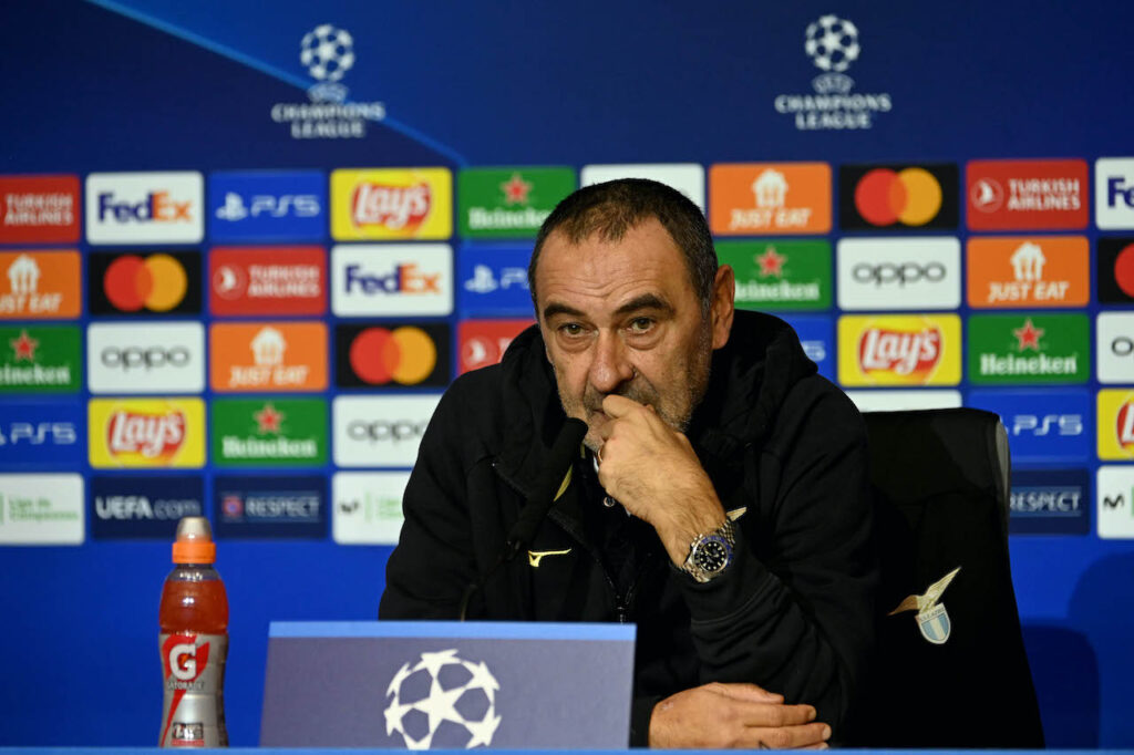 Maurizio Sarri SS Lazio conferenza stampa Champions League 2023-2024