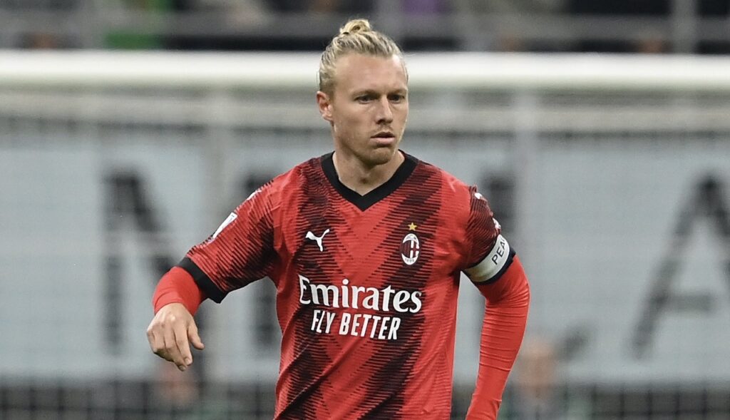 Simon Kjaer AC Milan Milan-Juventus 0-1 Serie A 2023-2024