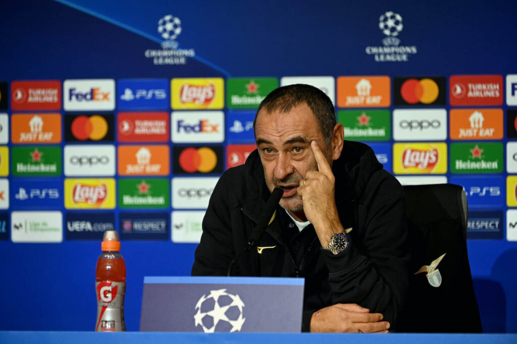 Maurizio Sarri SS Lazio conferenza stampa Champions League 2023-2024