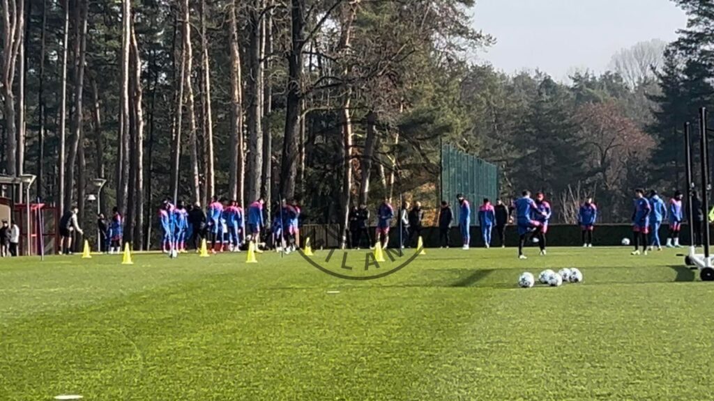 Allenamento rifinitura Milanello Newcastle-Milan Champions League 2023-2024