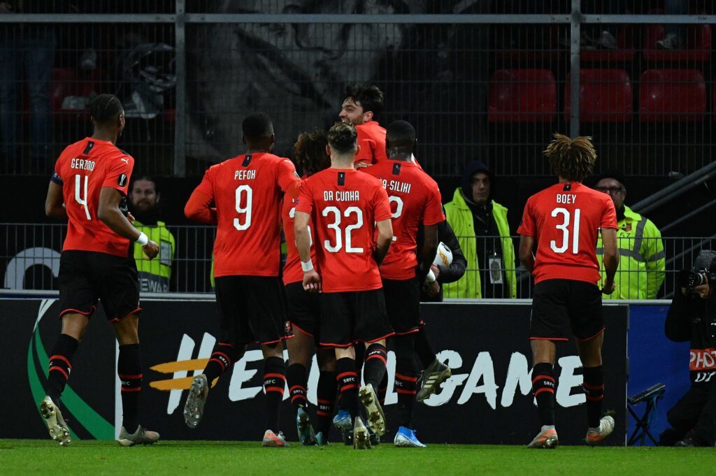 Giocatori del Rennes, prossimi avversari del Milan in Europa League